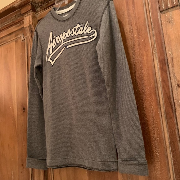 Aeropostale Mens Thermal Long Sleeve Grey Top Size XS - Picture 4 of 9